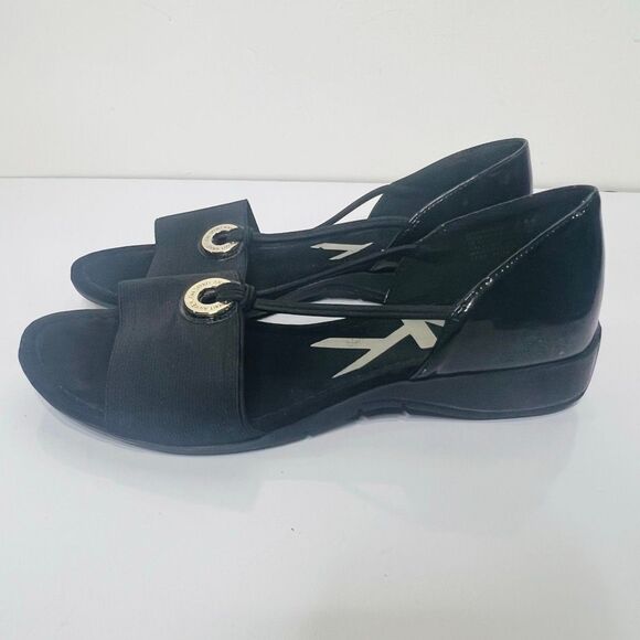 Anne Klein Sport Shoes - Anne Klein Sport Kameko Wedge Sandal Patent Leather 7M